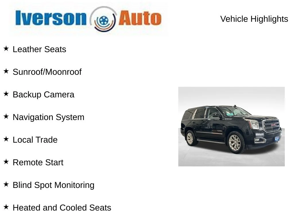 Used 2015 GMC Yukon SLT with VIN 1GKS2BKC3FR671872 for sale in Huron, SD