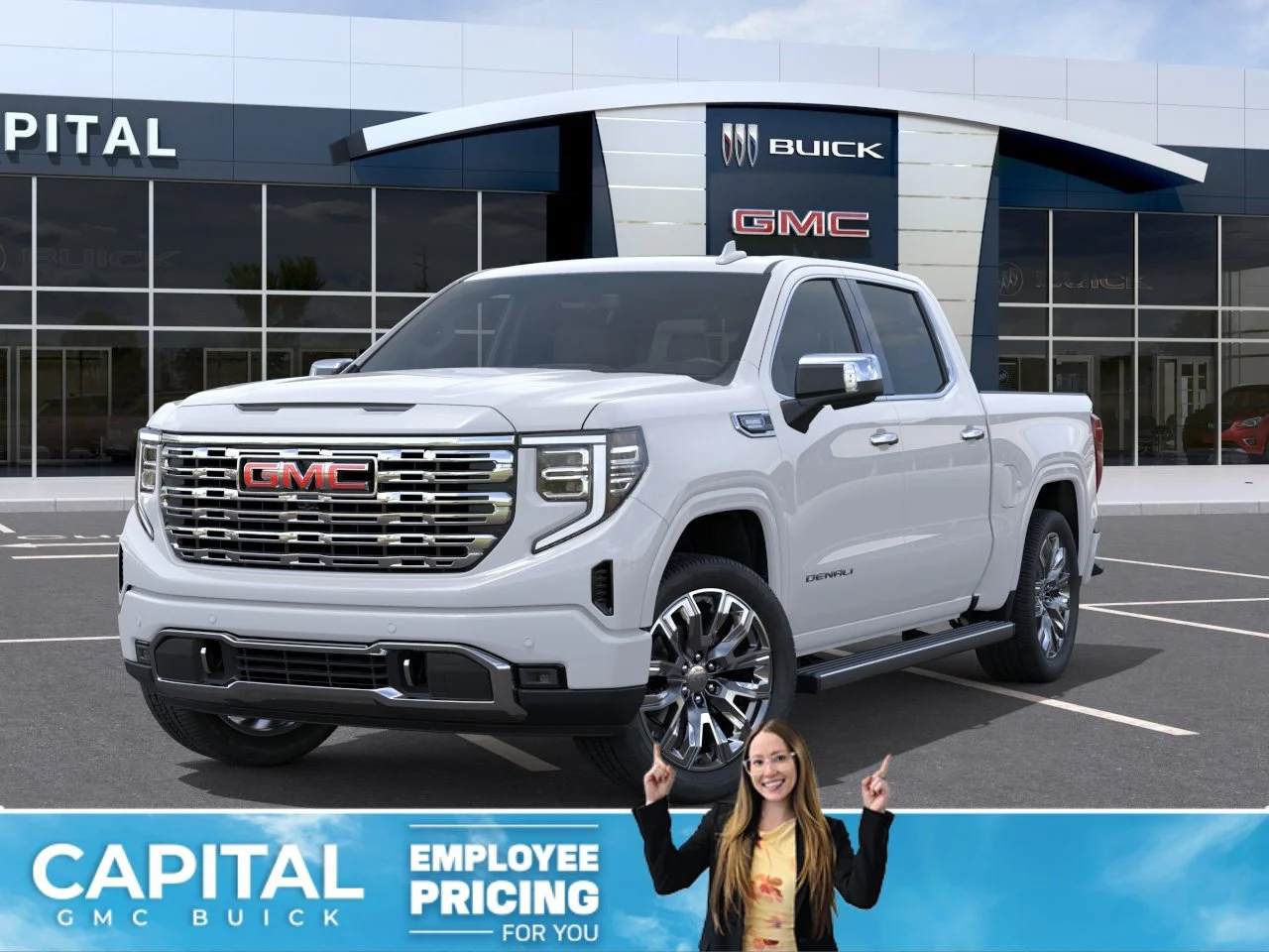 New 2026 GLACIER WHITE TRICOAT GMC Denali image 1