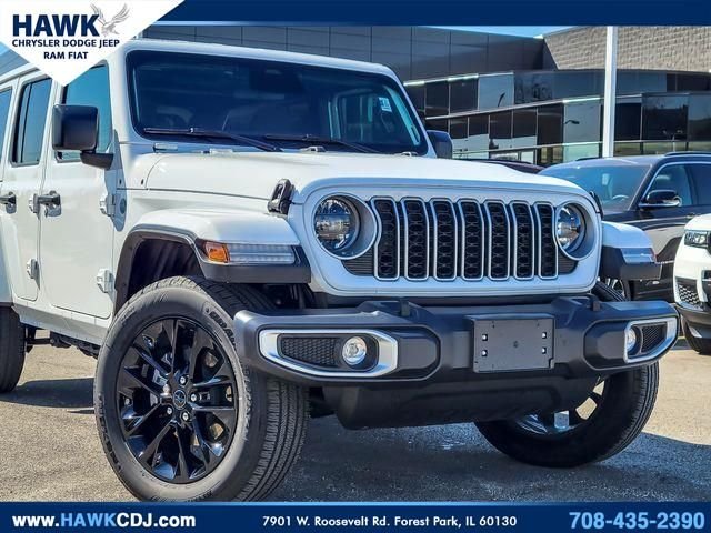 Certified 2025 Jeep Wrangler 4xe Sahara 4XE with VIN 1C4RJXP67SW599874 for sale in Forest Park, IL