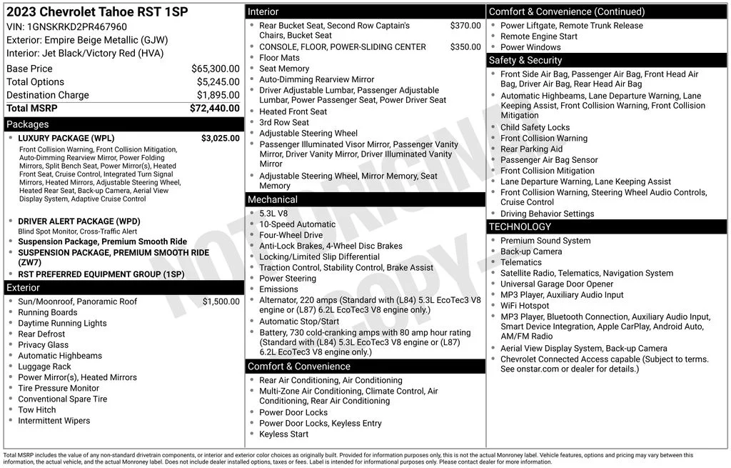 Used 2023 Beige Chevrolet RST image 3