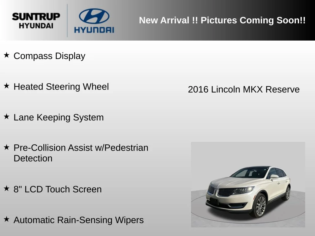Used 2016 White Platinum Clearcoat Metallic Lincoln Reserve image 18