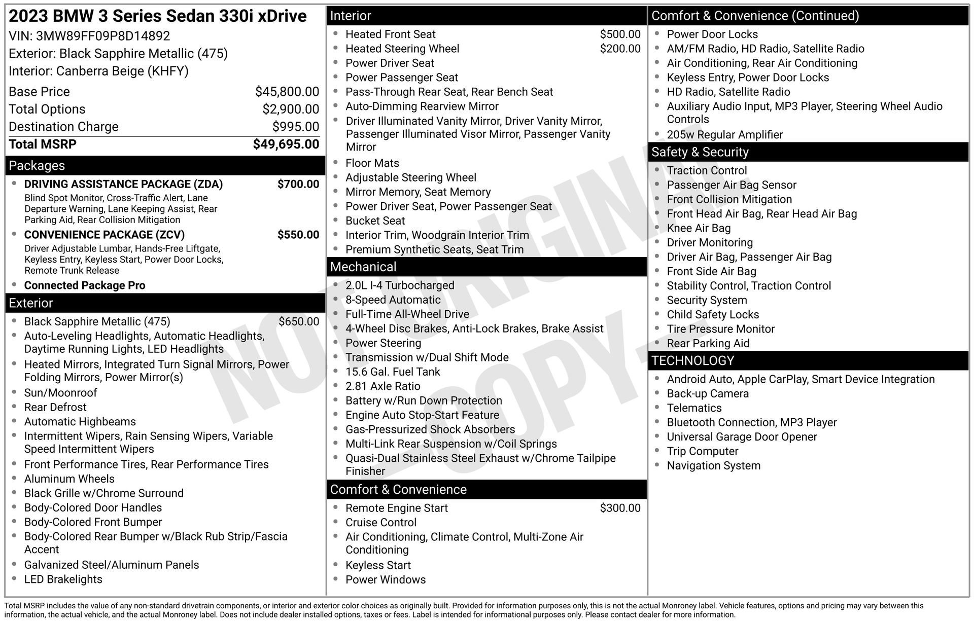 2023 BMW 330I - Image 3