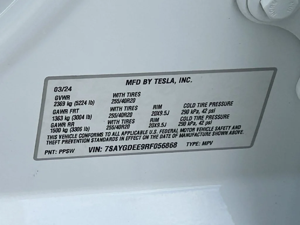 Used 2024 Pearl White Multi-Coat Tesla Long Range image 30