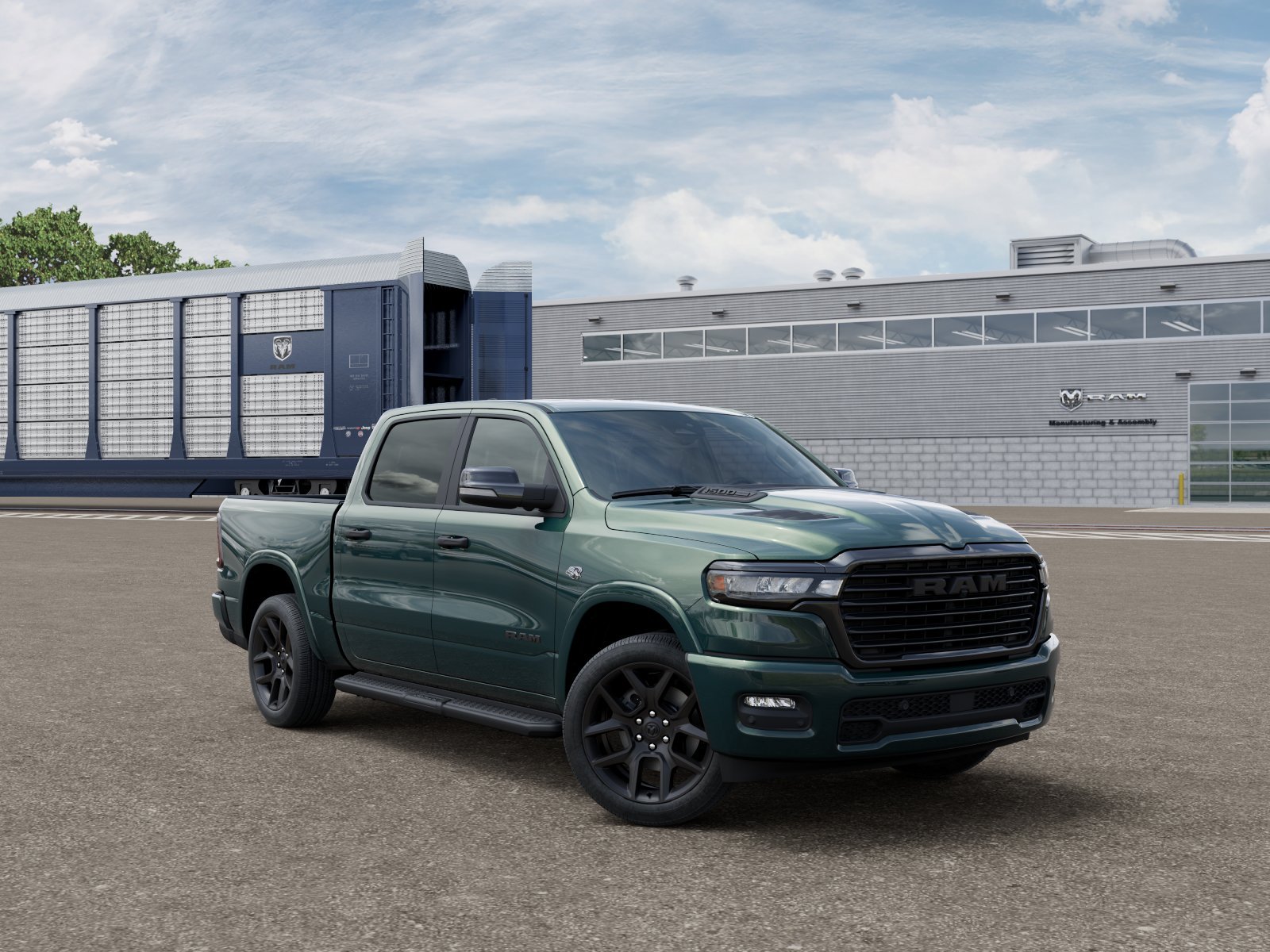 New 2026 Serrano-Green Metallic Exterior Paint RAM Laramie image 3