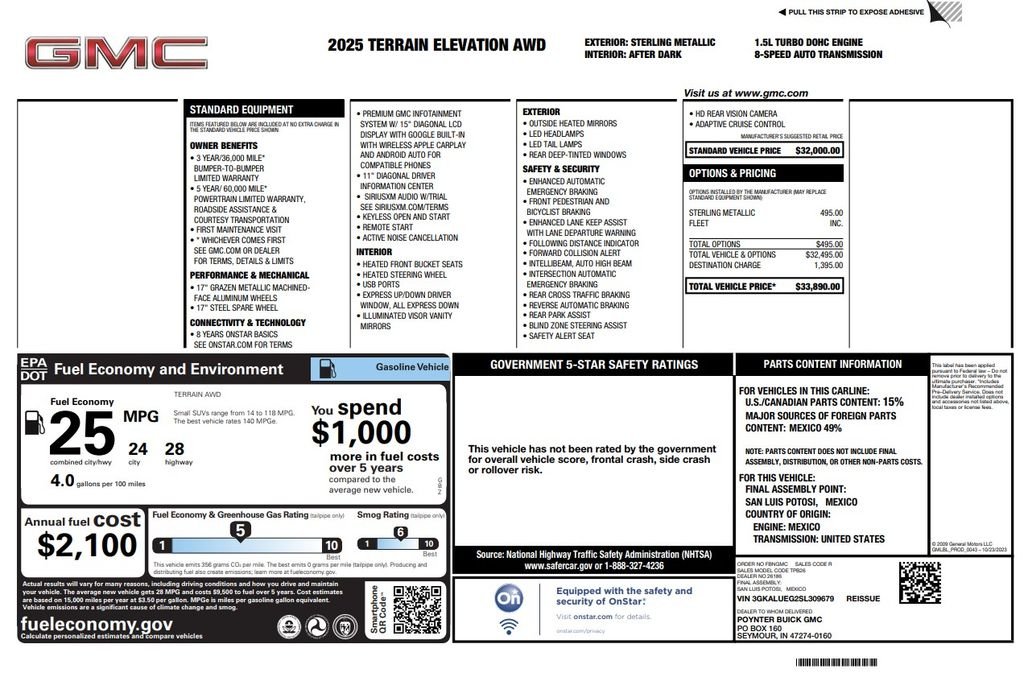 Used 2025 Sterling Metallic GMC Elevation image 3
