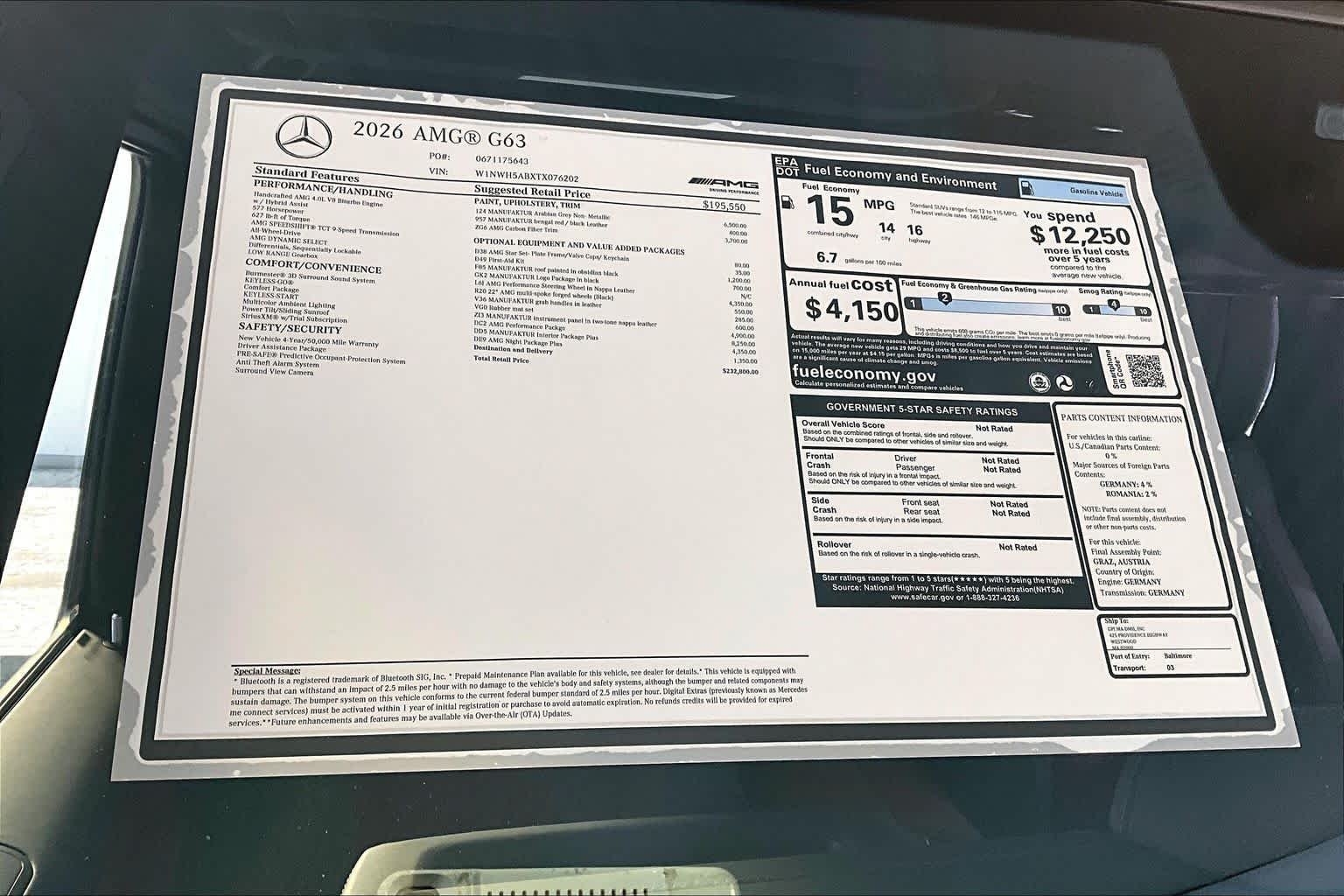 Certified Used 2026 MANUFAKTUR Arabian Grey Mercedes-Benz AMG® G 63 image 18