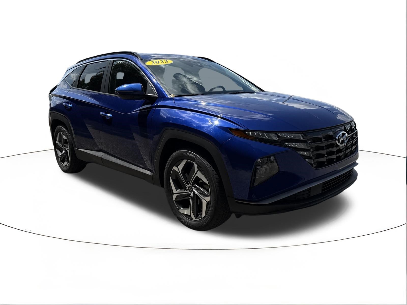 Certified Used 2023 Intense Blue Hyundai SEL image 1
