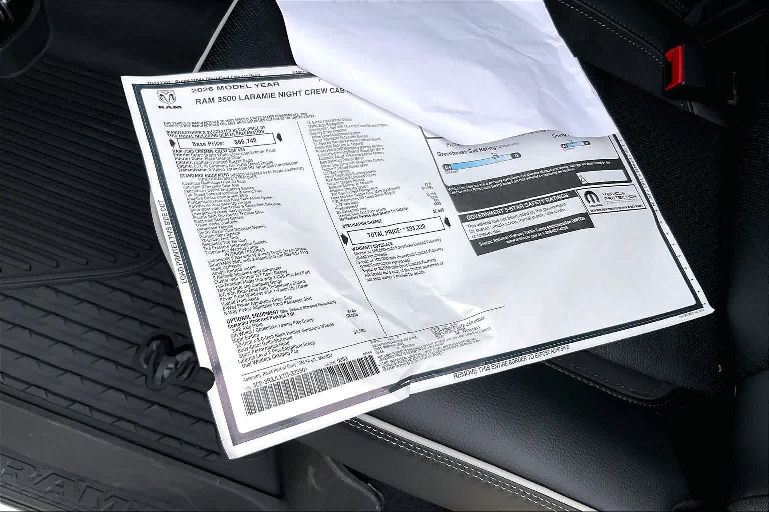 New 2026 Bright White Clear-Coat Exterior Paint RAM Laramie image 19