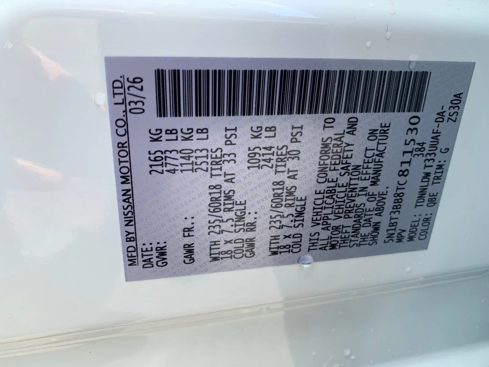 New 2026 Everest White Pearl TriCoat Nissan SV image 32