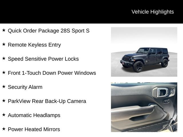 Used 2018 Granite Crystal Clearcoat Metallic Jeep Unlimited Sport S image 8