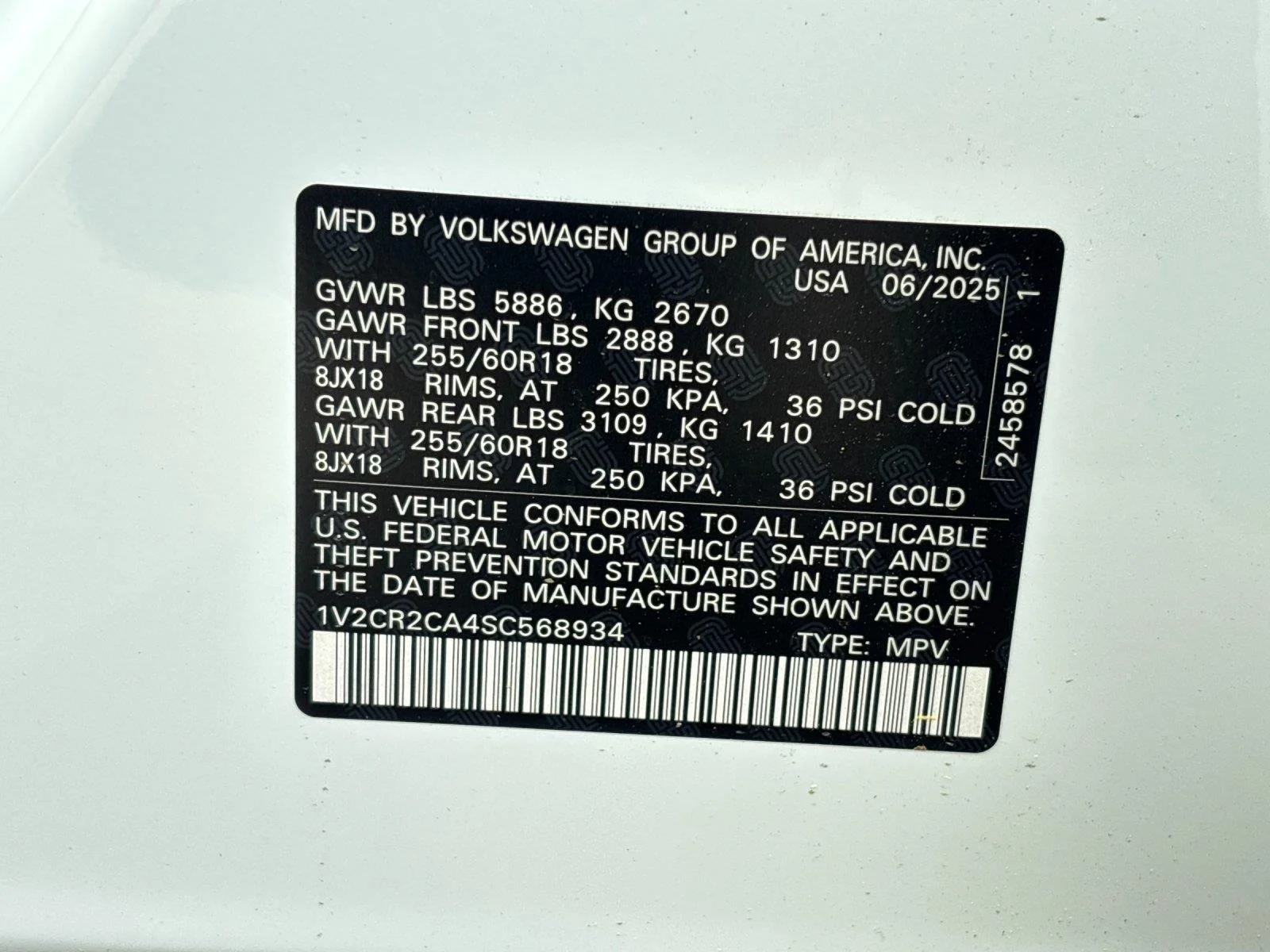 New 2025 Pure White Volkswagen 2.0T Peak Edition image 12