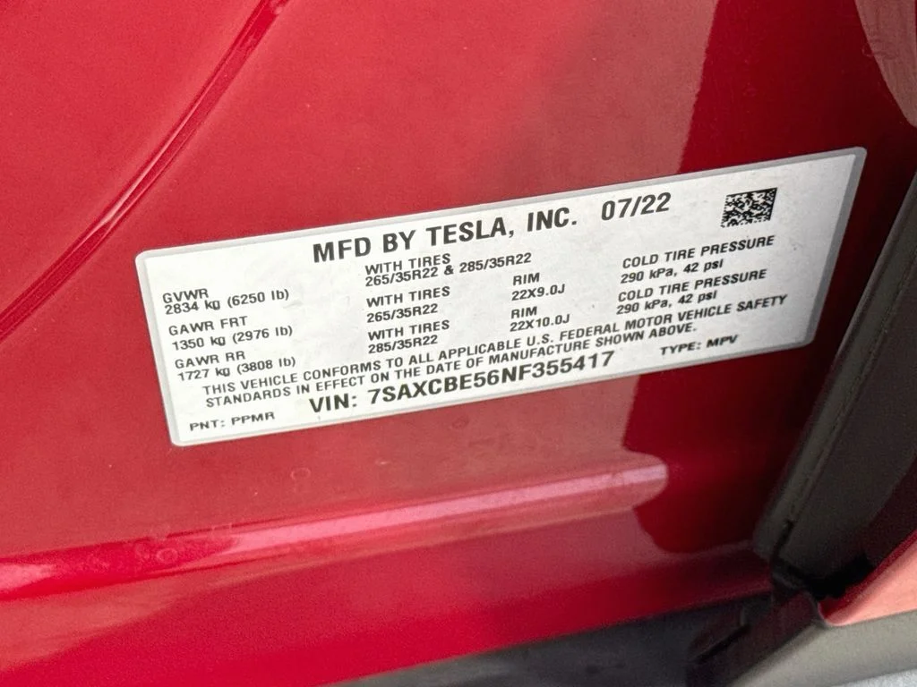 Used 2022 Red Tesla Base image 33