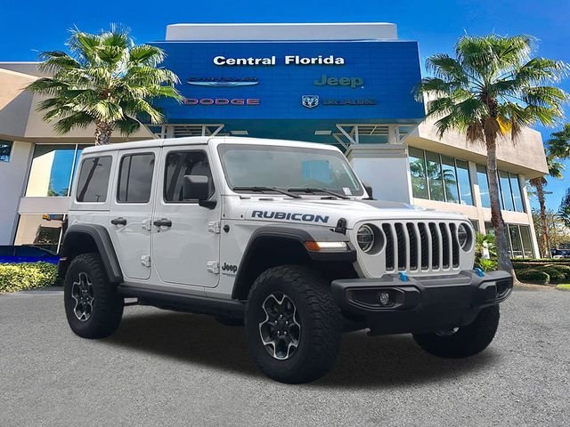 Certified 2022 Jeep Wrangler Unlimited Rubicon 4XE with VIN 1C4JJXR67NW274284 for sale in Orlando, FL