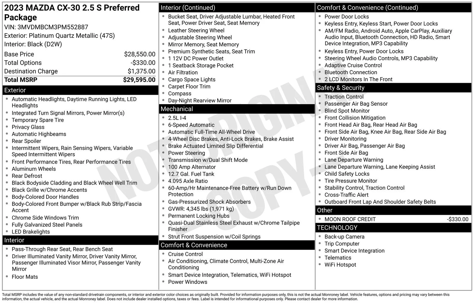 Certified Used 2023 Platinum Quartz Metallic Mazda 2.5 S Preferred Package image 25