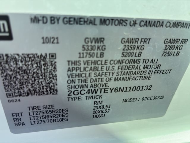 Used 2022 SUMMIT WHITE Chevrolet LTZ image 14