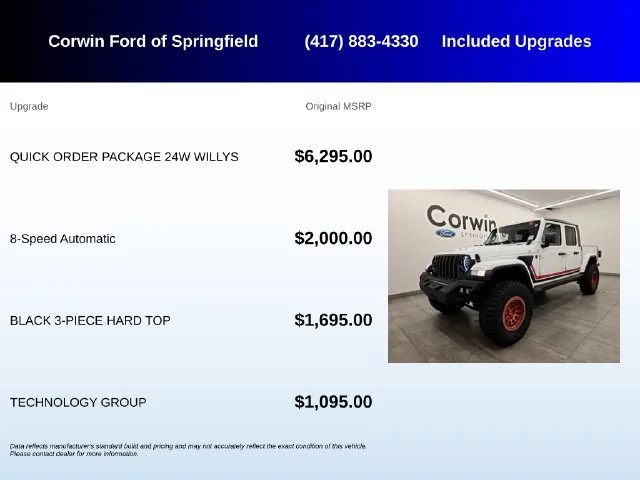 Used 2022 Bright White Clearcoat Jeep Willys image 5