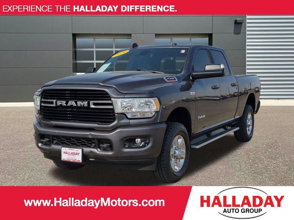 Used 2021 Granite Crystal Metallic Clearcoat Ram Big Horn image 1