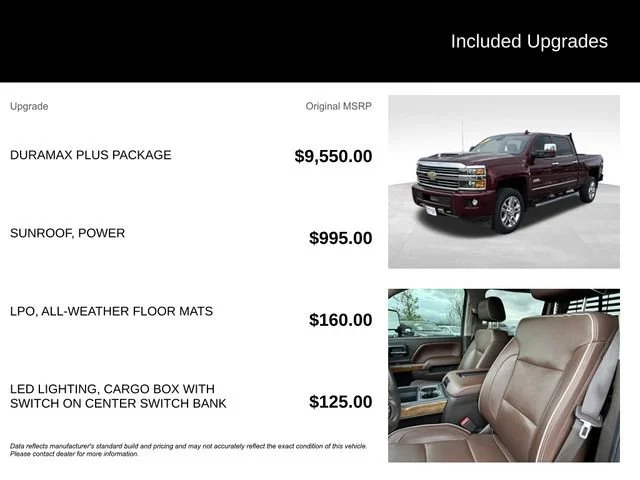 Used 2017 BUTTE RED METALLIC Chevrolet High Country image 5
