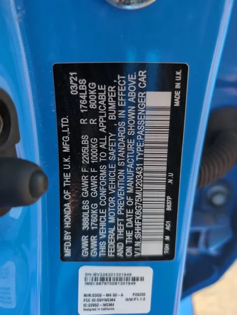 Used 2021 Boost Blue Pearl Honda Touring image 18