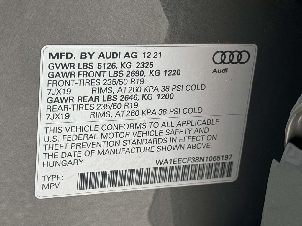Used 2022 Gray Audi Premium Plus image 30