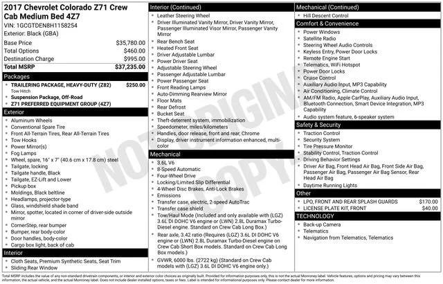 2017 Chevrolet Colorado 4WD Z71 Crew Cab Short Box's photo