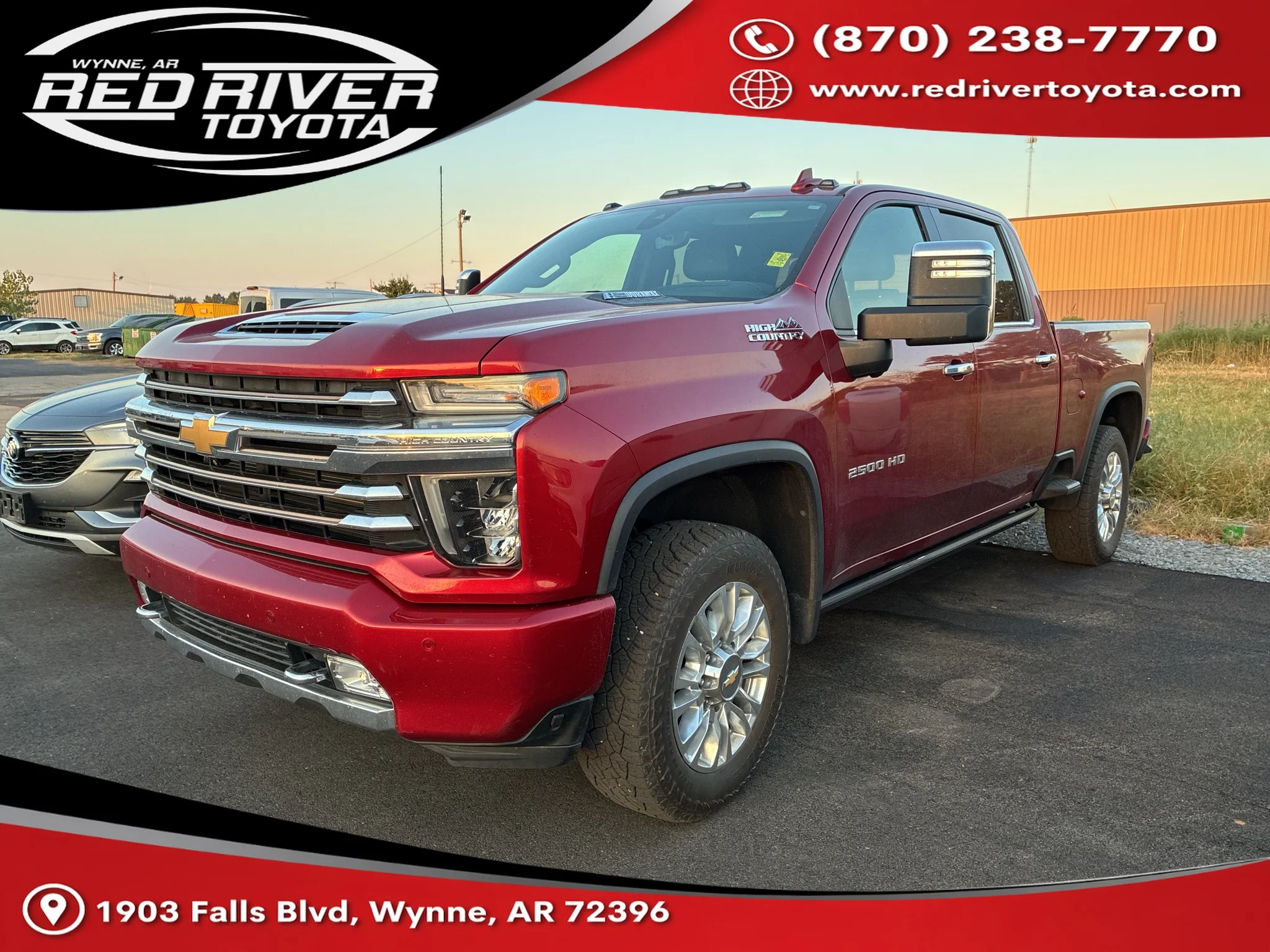 Used 2021 Cherry Red Tintcoat Chevrolet High Country image 1