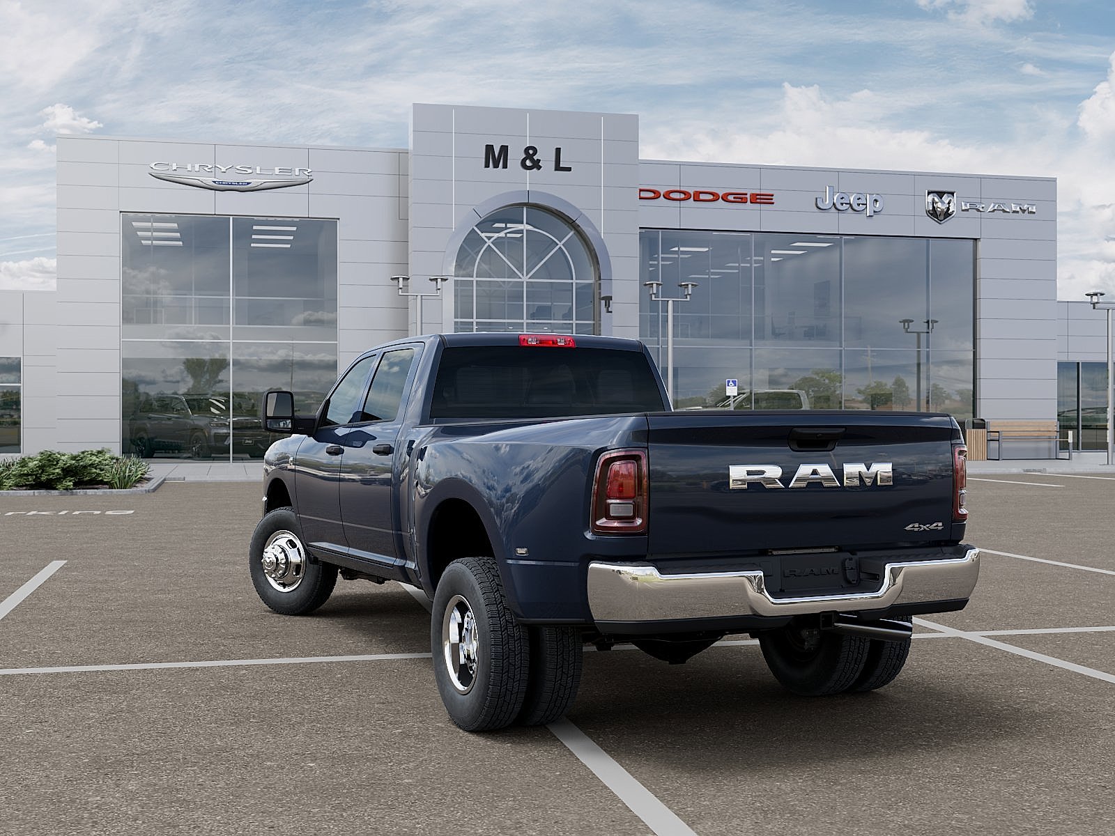 New 2026 Forged Blue Metallic Exterior Paint RAM Tradesman Crew Cab 4x4 8