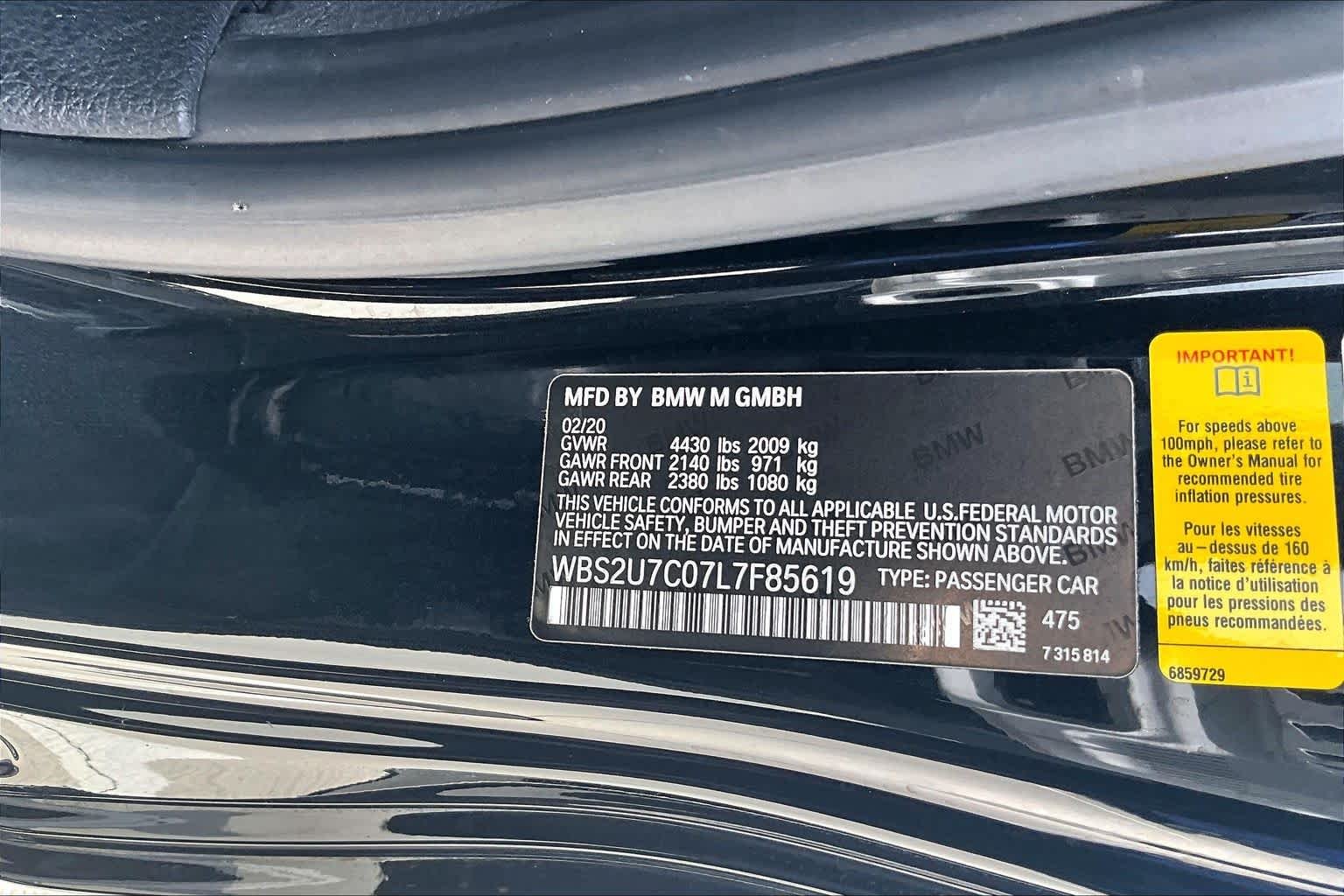 Used 2020 Black Sapphire Metallic BMW Competition image 30