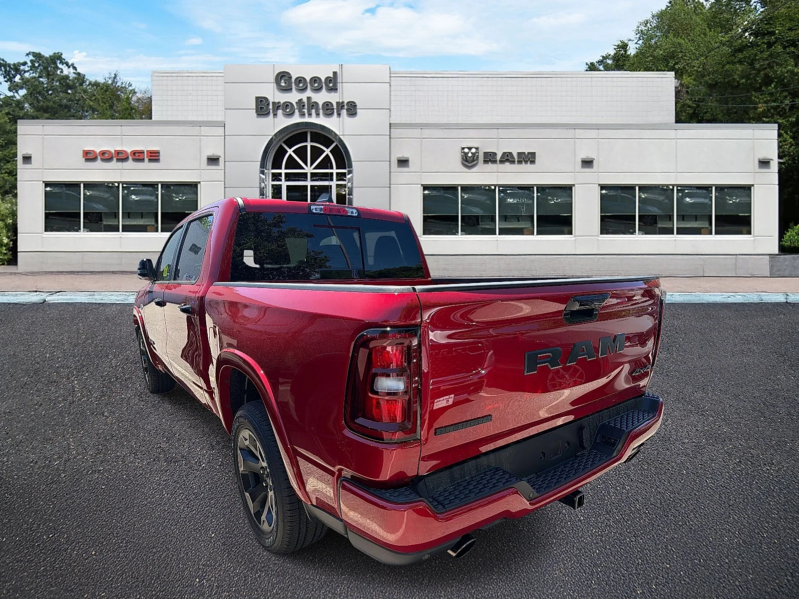 New 2026 Molten Red Pearl-Coat Exterior Paint RAM Big Horn Crew Cab 4x4 5