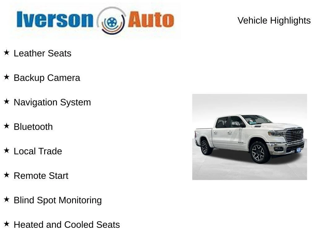 Used 2025 Bright White Clearcoat Ram Laramie image 2