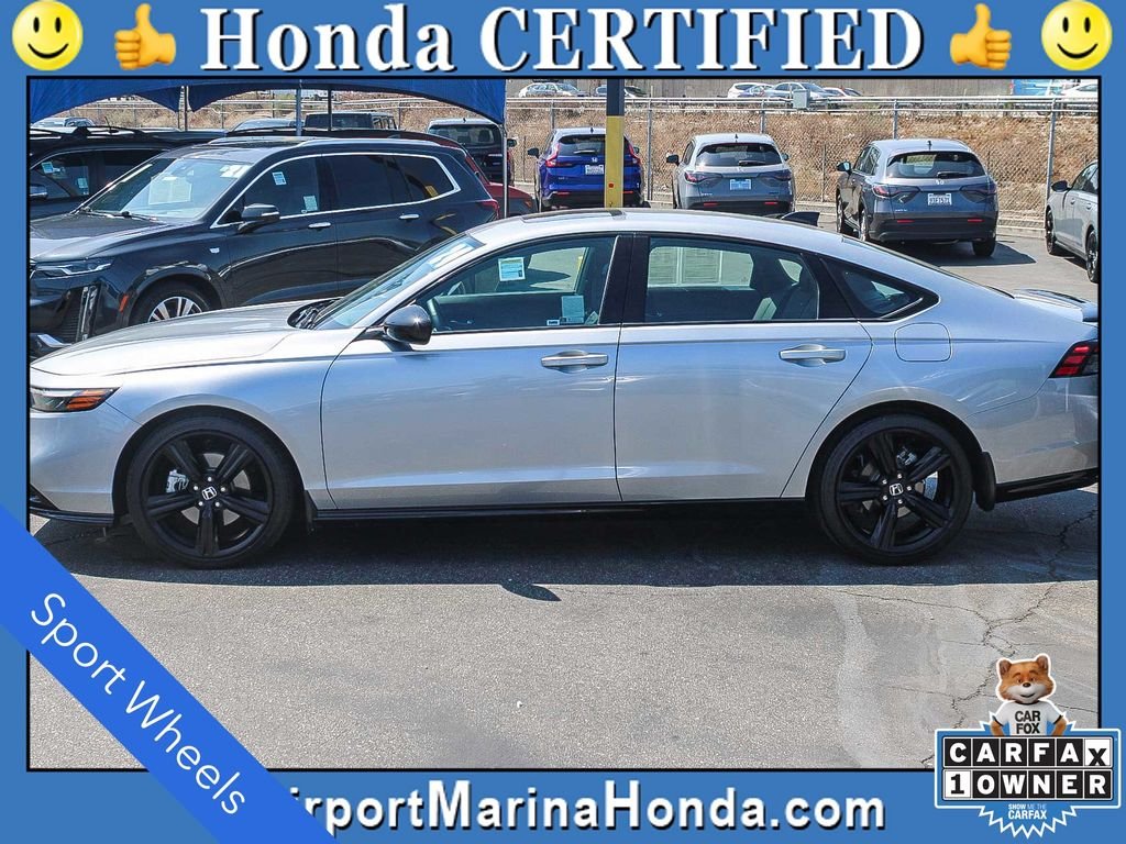 Certified Used 2024 Solar Silver Metallic Honda HYBRID SPORT-L image 3