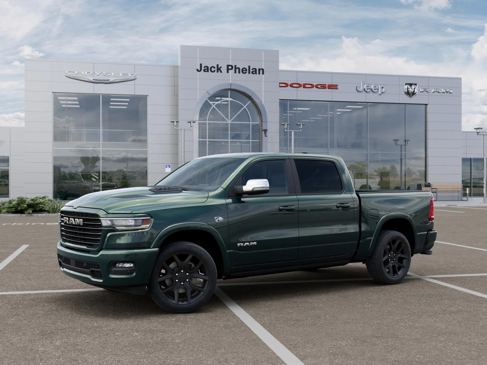 New 2026 Serrano-Green Metallic Exterior Paint RAM Laramie image 28