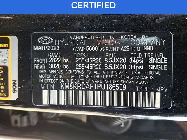 Certified Used 2023 Black Hyundai Limited image 27
