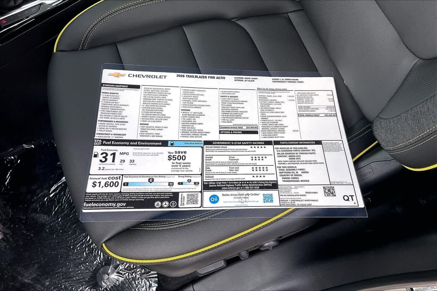 2026 Chevrolet Trailblazer Activ - Photo 20