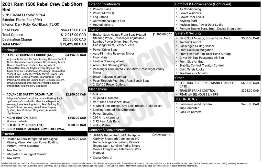 Used 2021 Red Ram Rebel image 24