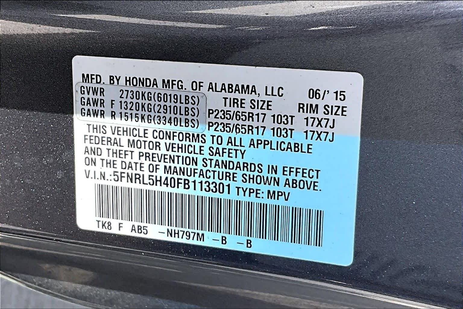 Used 2015 Alabaster Silver Metallic Honda EX image 33