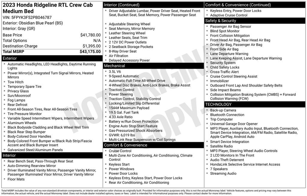 2023 Honda Ridgeline RTL - Photo 41