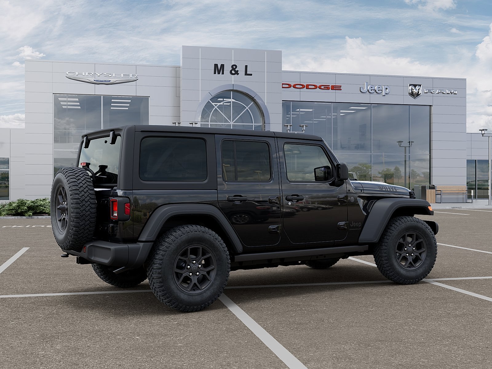 New 2026 Black Clearcoat Jeep 4-Door Willys 4x4 image 6