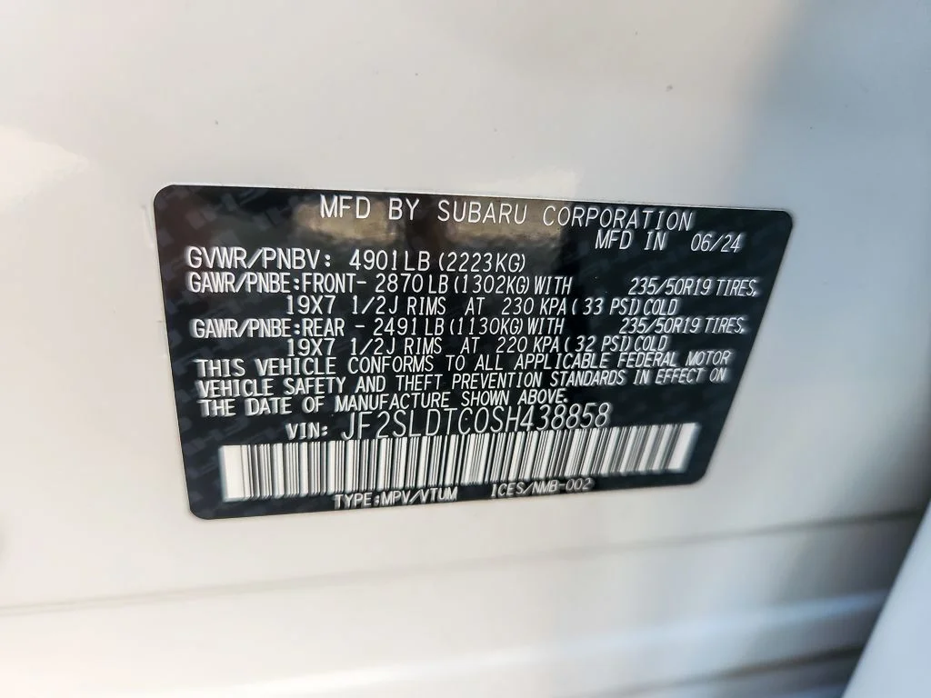 Used 2025 White Subaru Touring image 26
