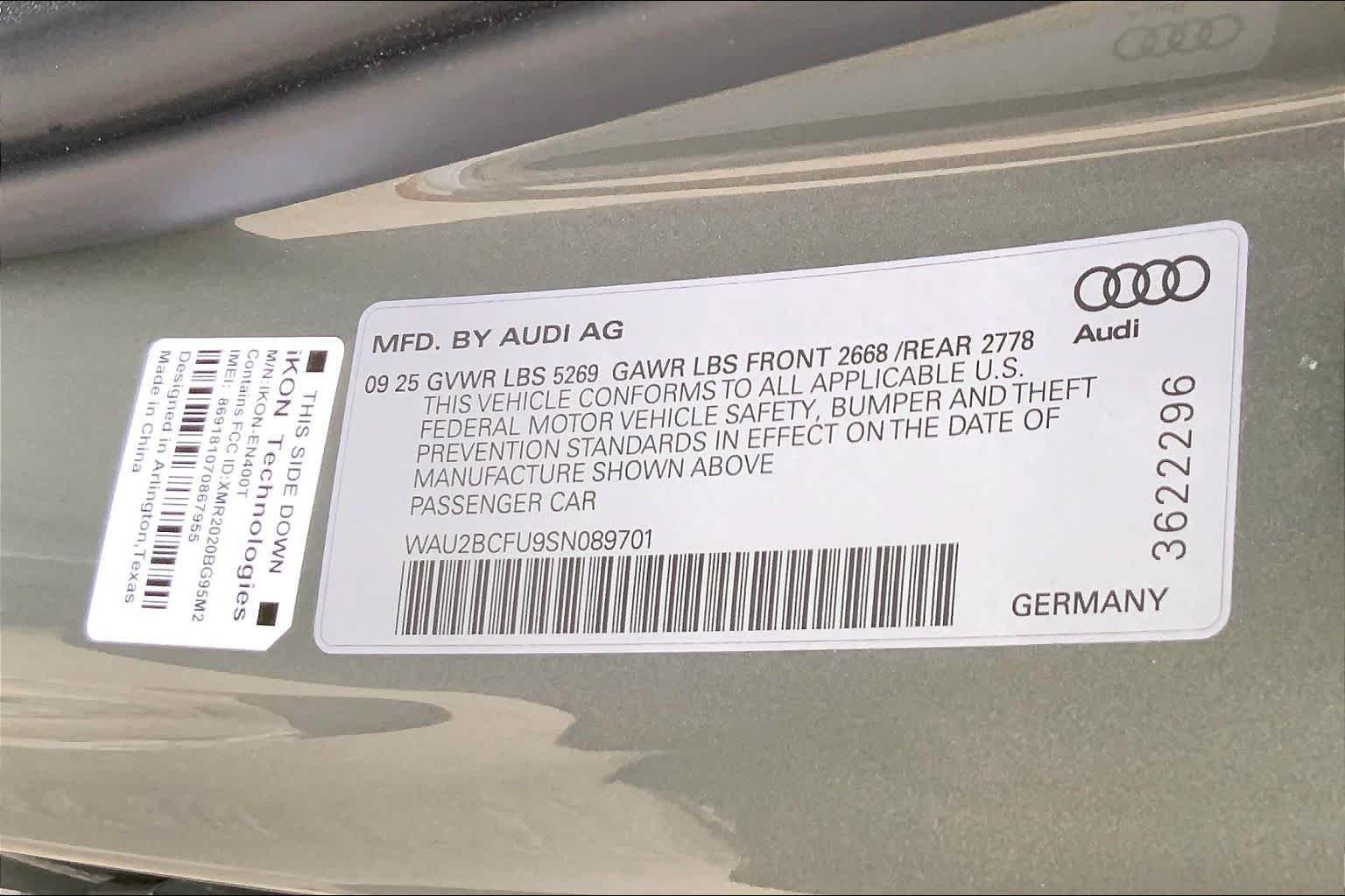 Used 2025 Chronos Gray Metallic Audi Premium Plus image 37