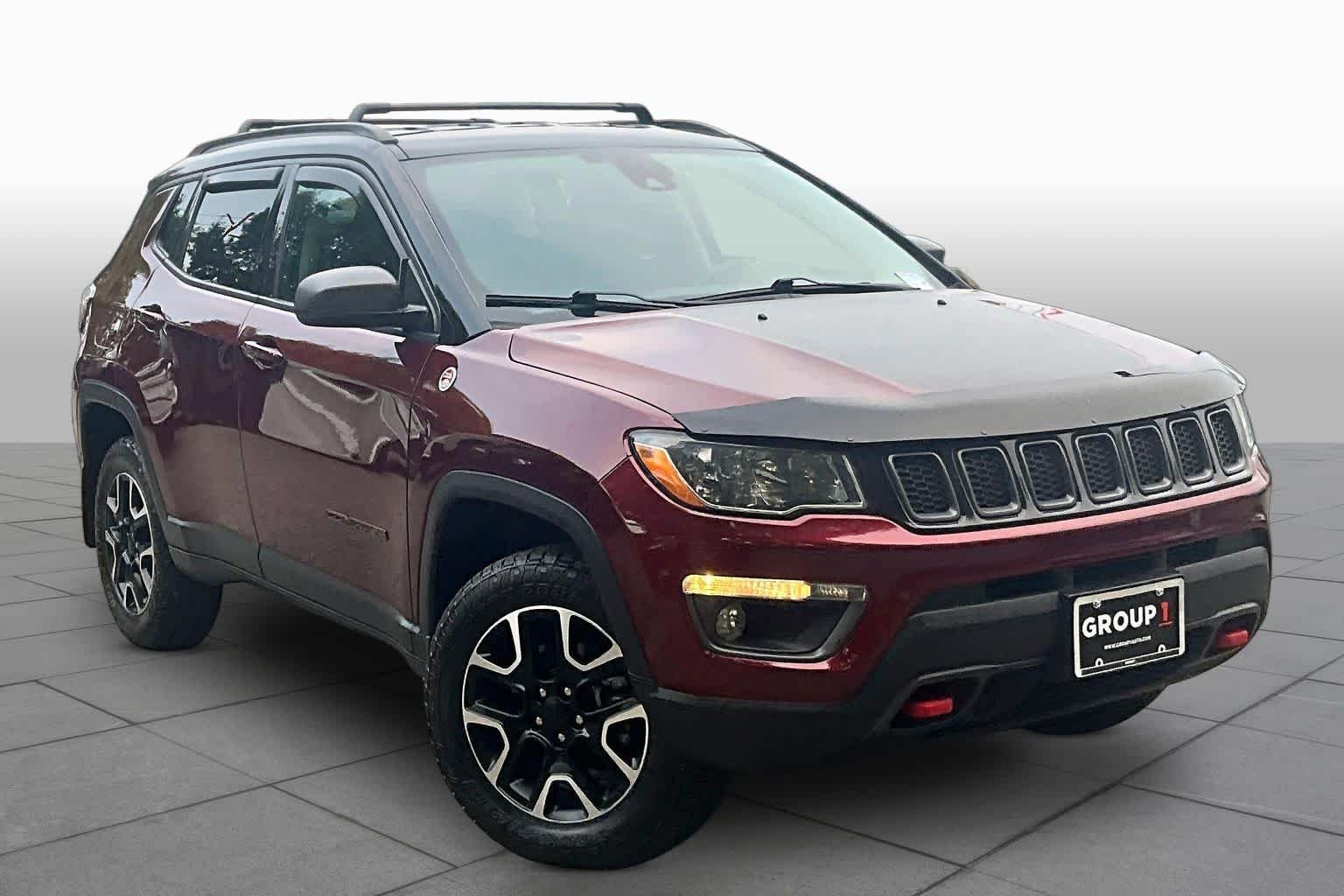 Used 2021 Velvet Red Pearlcoat Jeep Trailhawk image 3