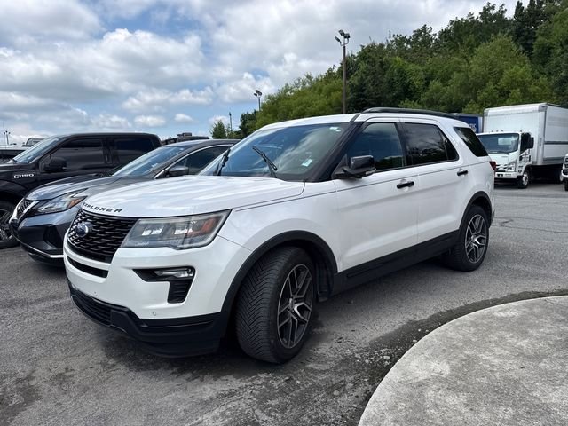 Used 2019 White Platinum Clearcoat Metallic Ford Sport image 1