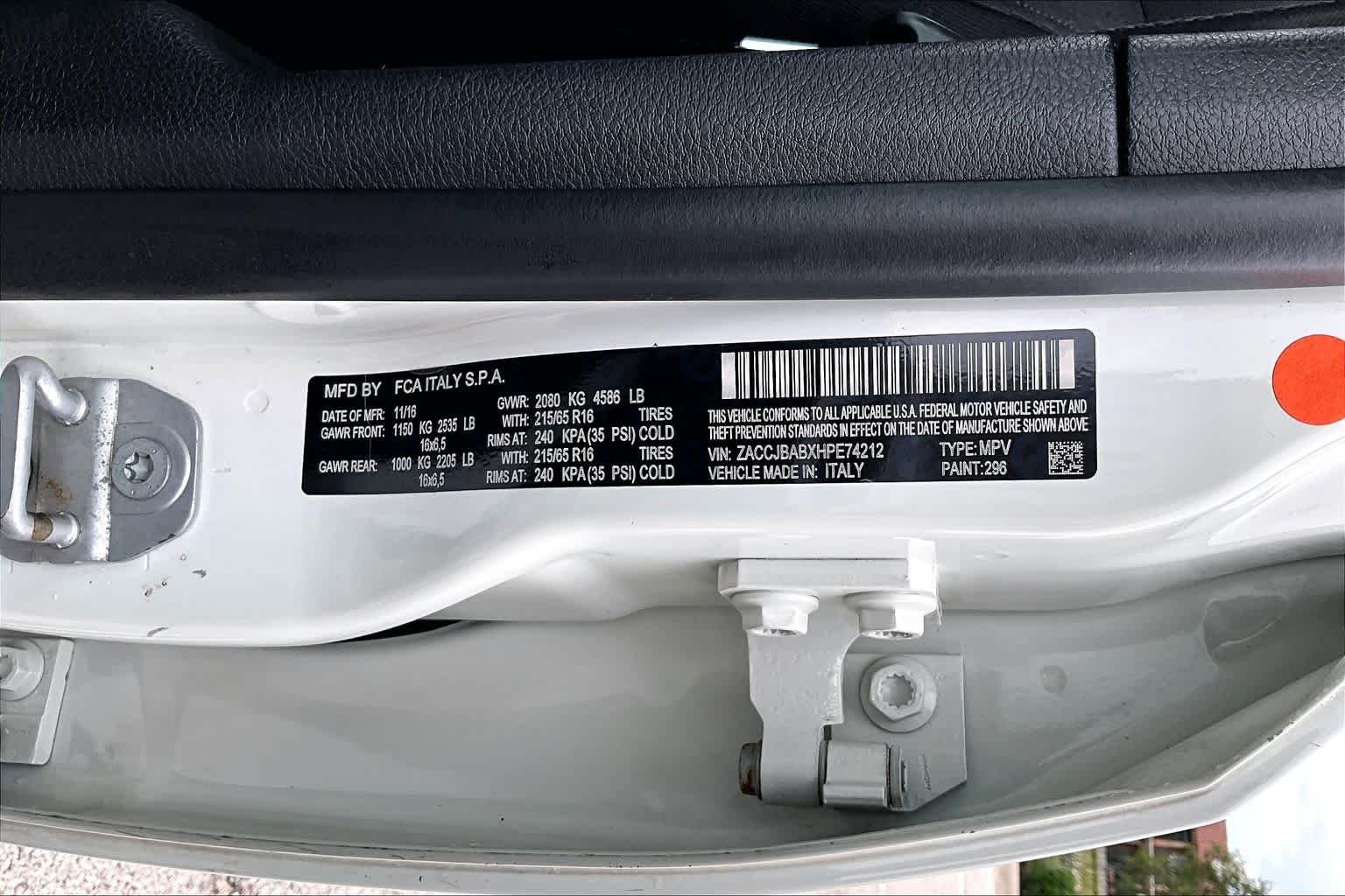 Used 2017 Alpine White Jeep Sport image 37