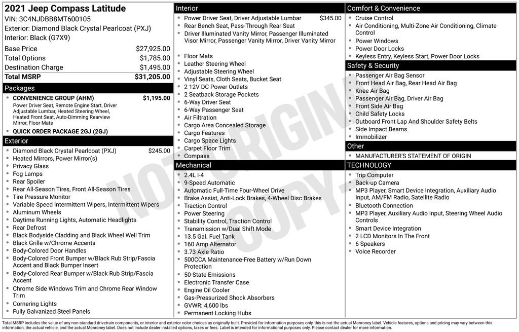 Used 2021 Black Jeep Latitude image 6