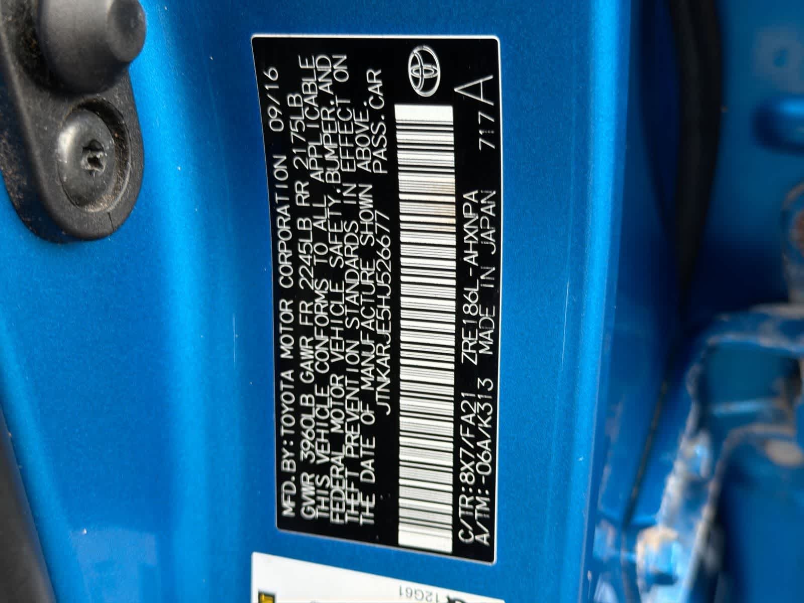 Used 2017 Electric Storm Blue Toyota  image 35