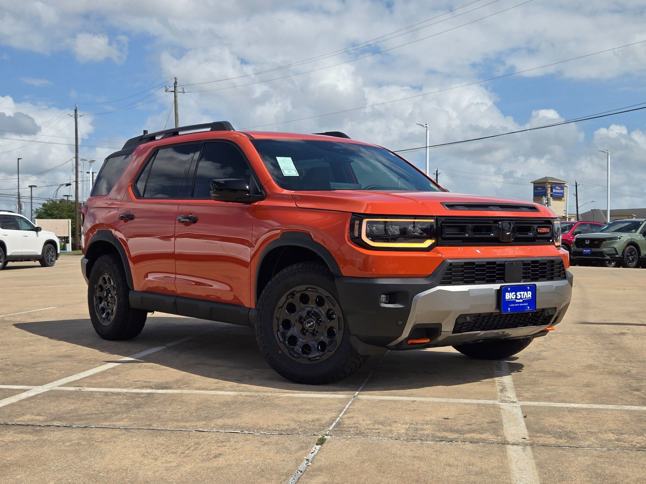New 2026 Sunset Orange Honda TrailSport Elite Blackout image 2