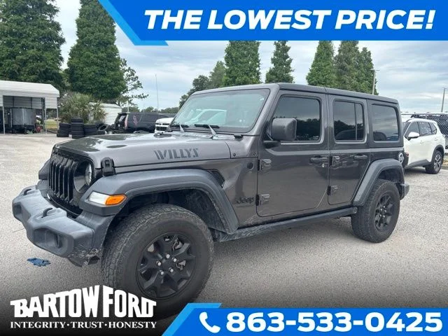 Used 2020 Gray Jeep Unlimited Willys image 1