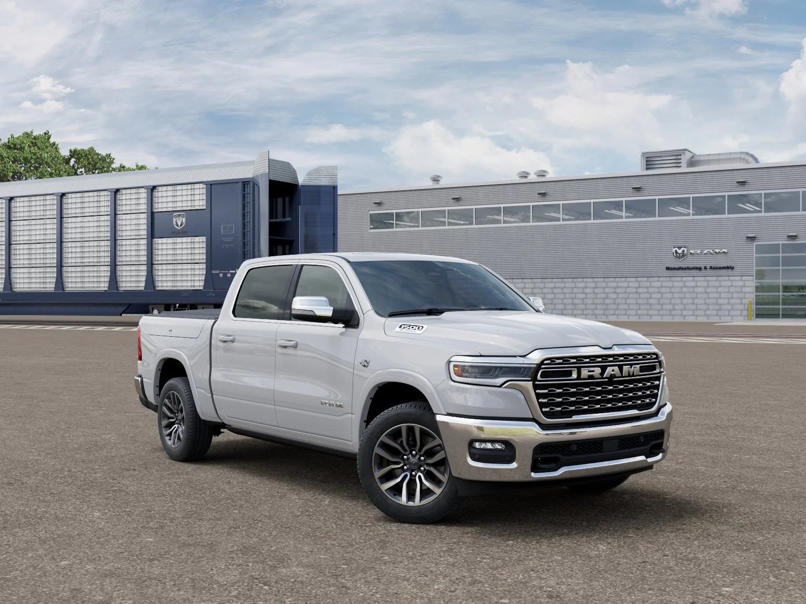 New 2026 Bright White Clear-Coat Exterior Paint RAM Limited Longhorn image 3