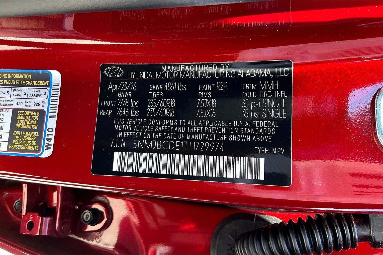 New 2026 Red Hyundai SEL AWD image 17