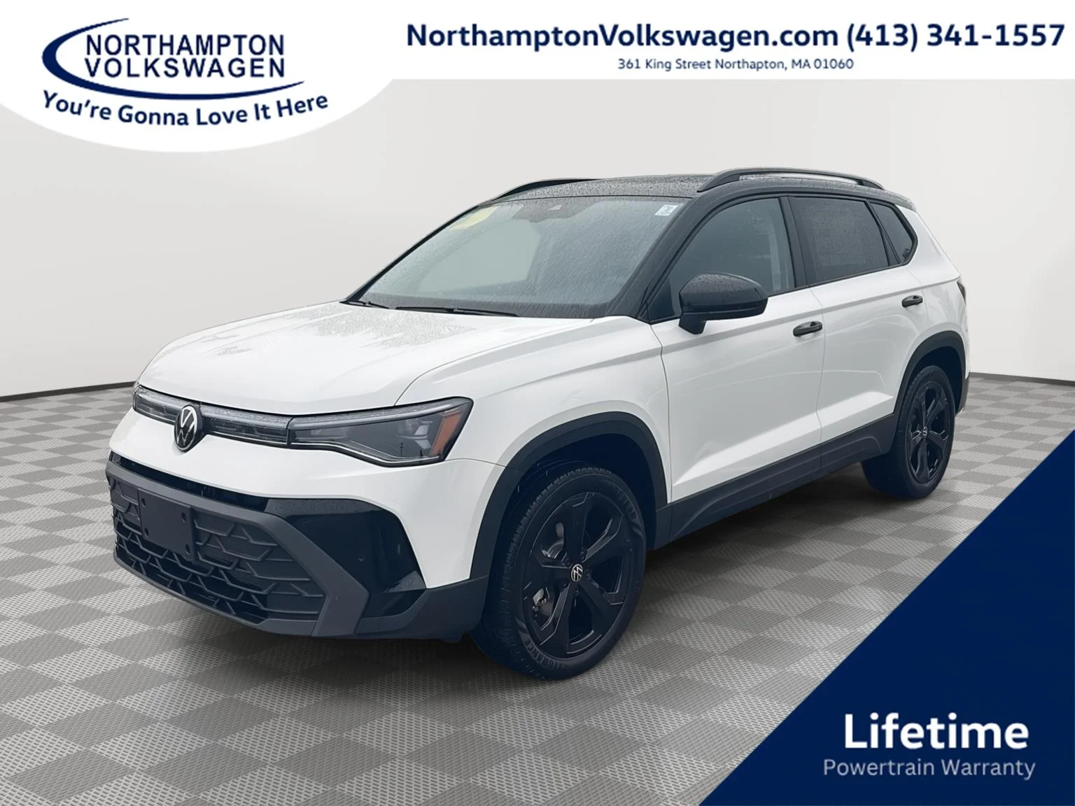 New 2026 Pure White w/Deep Black Roof Volkswagen SE Black image 1
